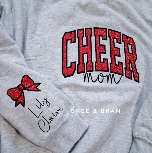 CHEER mom applique crew