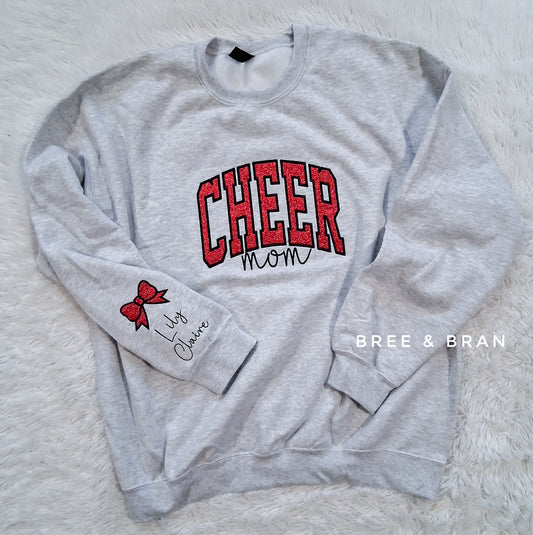 CHEER mom applique crew
